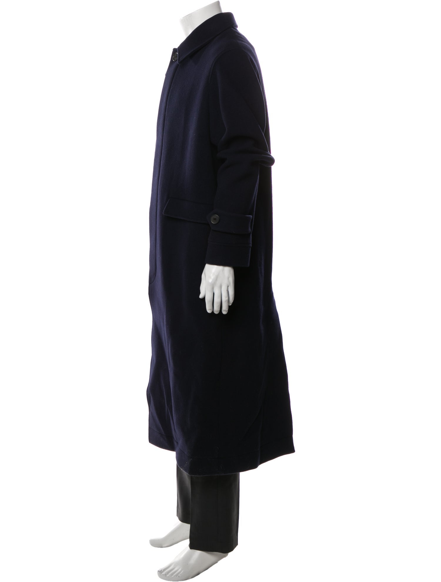 Loewe Asymmetrical Wool Overcoat