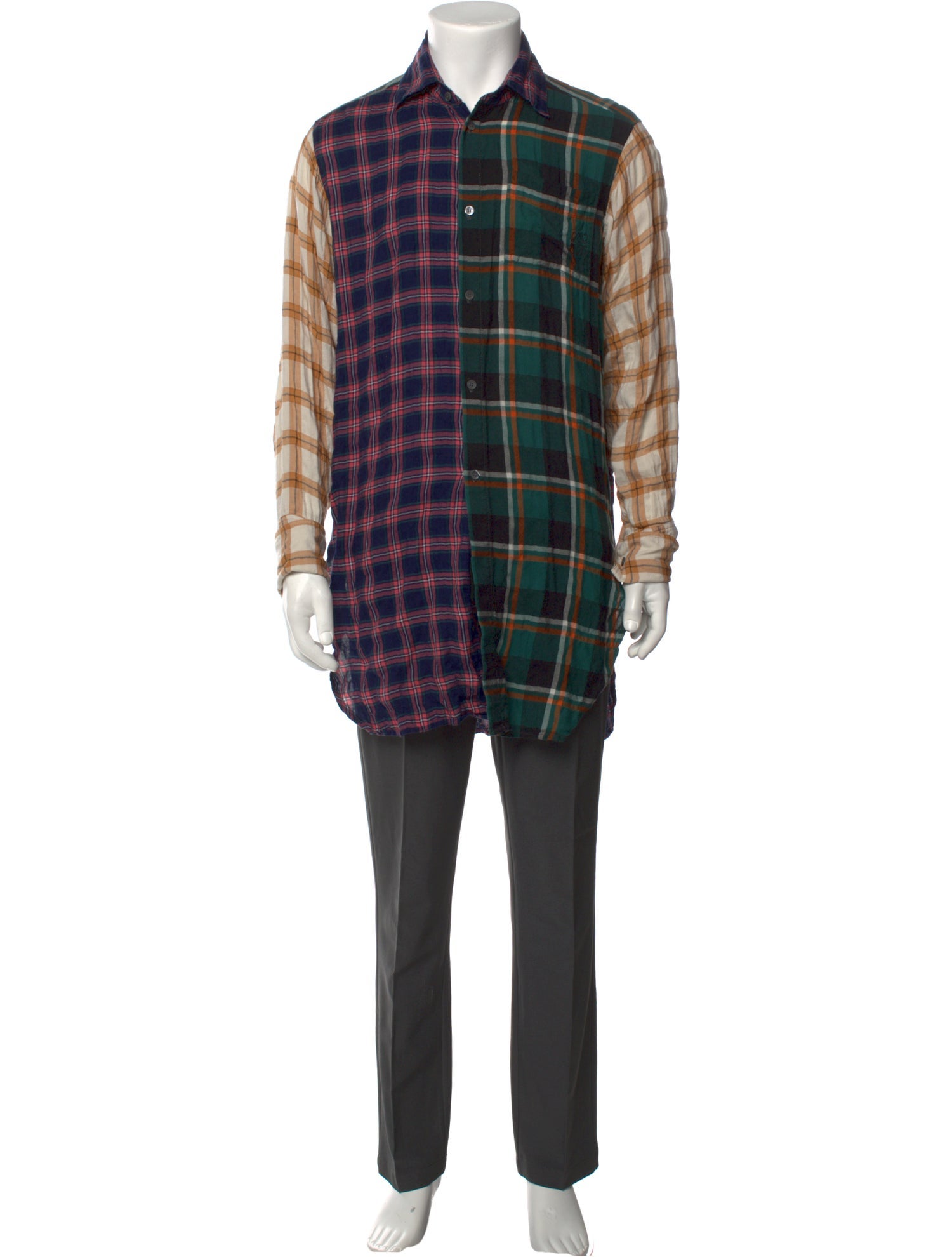 Loewe Plaid Print Long Sleeve Shirt