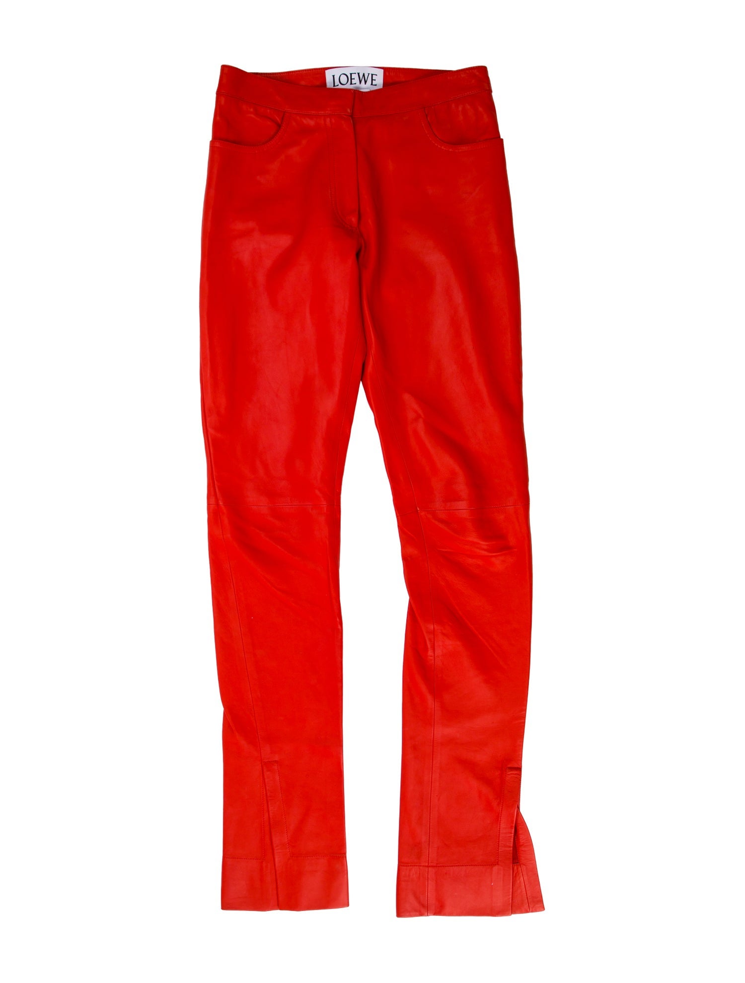 Loewe Lamb Leather Straight Leg Pants