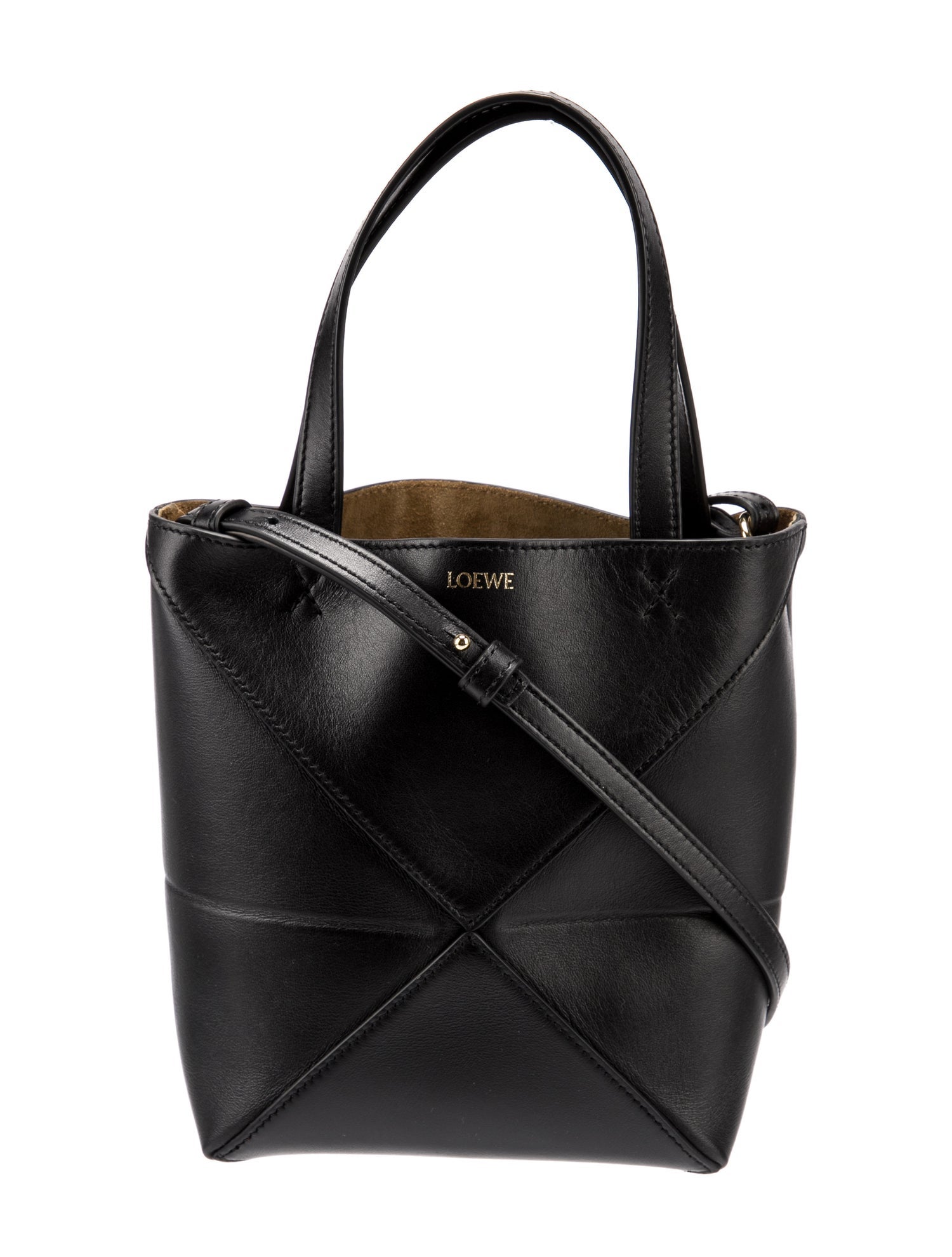 Loewe Leather Puzzle Fold Mini 2024 - Black Totes, Handbags
