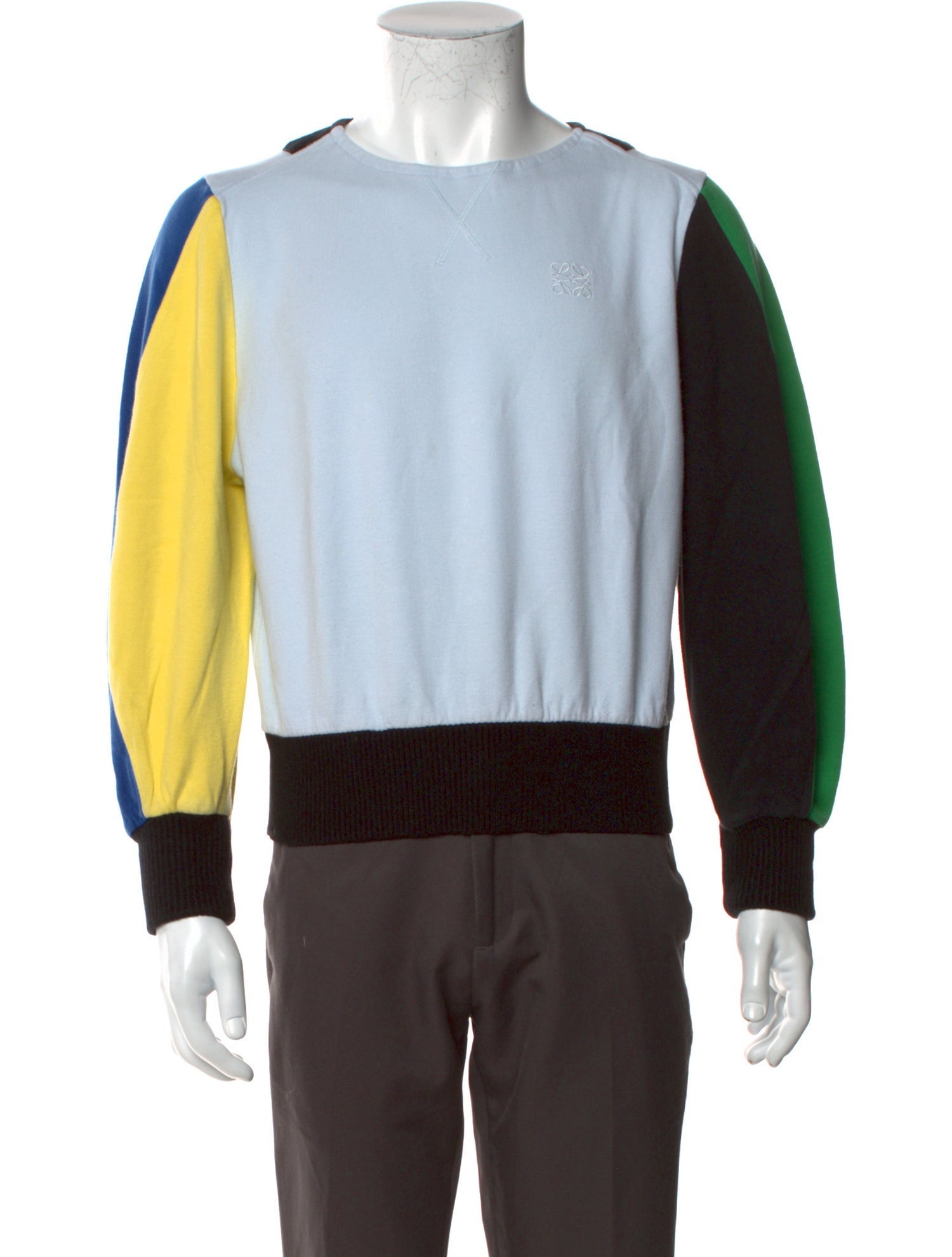Loewe Colorblock Pattern Anagram Colorblock Pattern Pullover