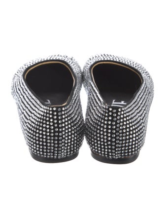 Loewe Suede Crystal Embellishments Ballet Flats