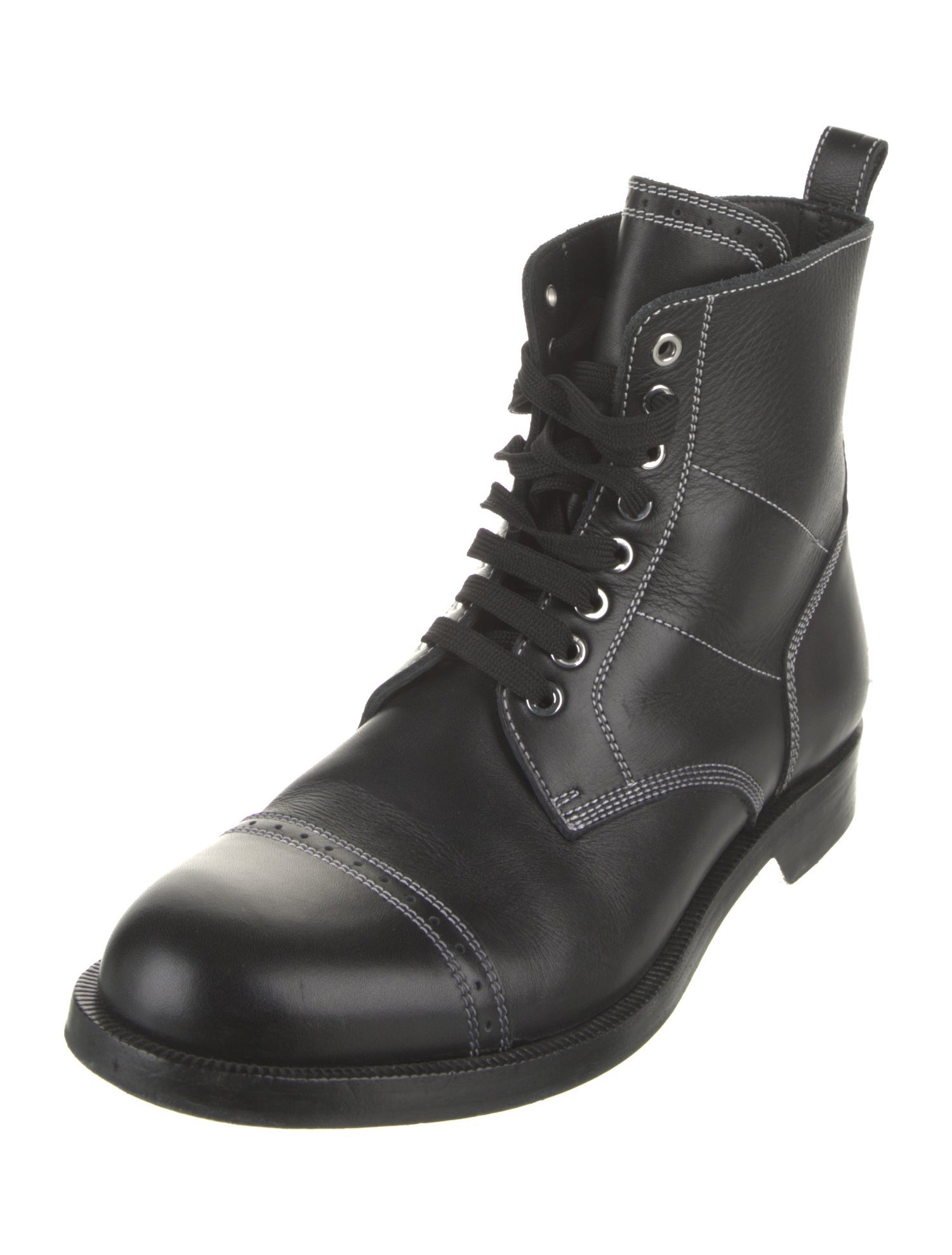 Loewe Leather Combat Boots