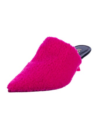 Loewe Shearling Fur Trim Mules
