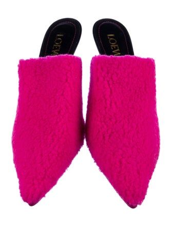 Loewe Shearling Fur Trim Mules