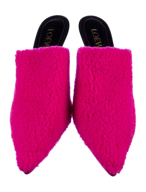 Loewe Shearling Fur Trim Mules