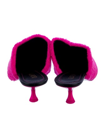 Loewe Shearling Fur Trim Mules