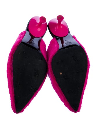 Loewe Shearling Fur Trim Mules