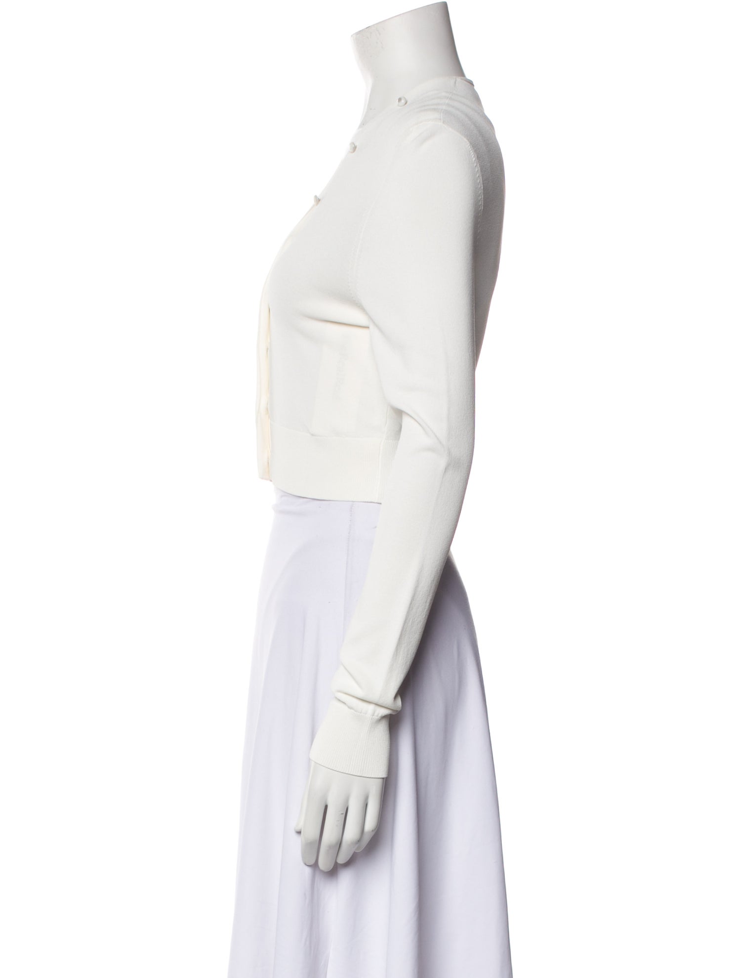 Loewe V-Neck Long Sleeve Crop Top