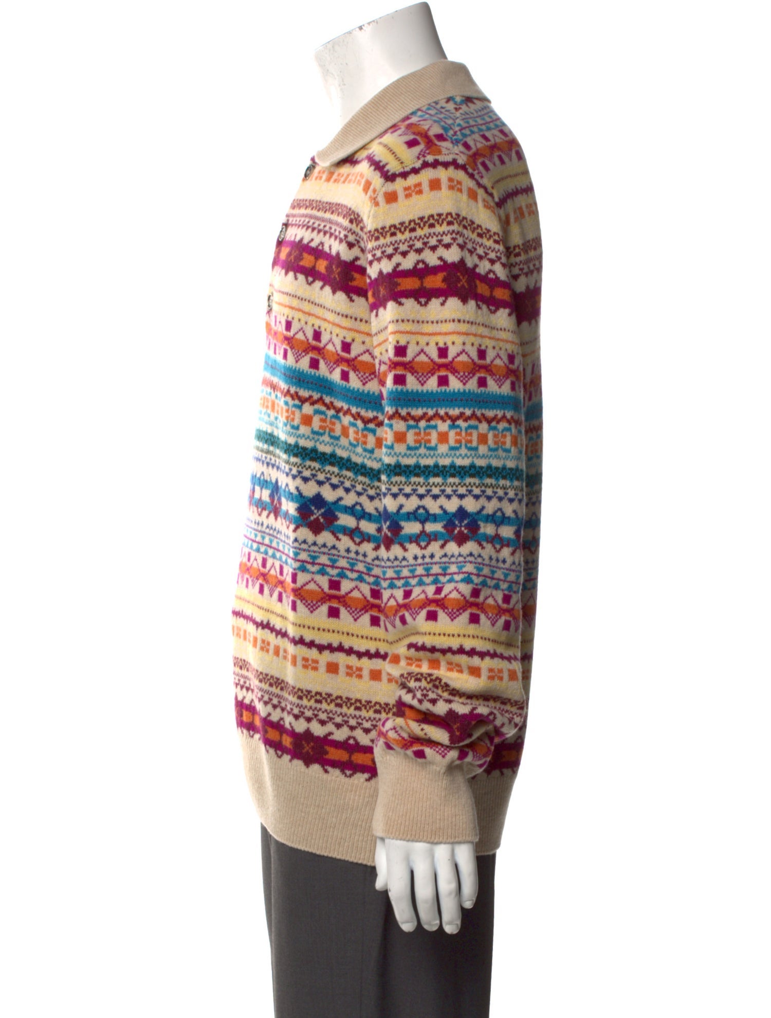 Loewe Wool Striped Polo Sweater w/ Tags