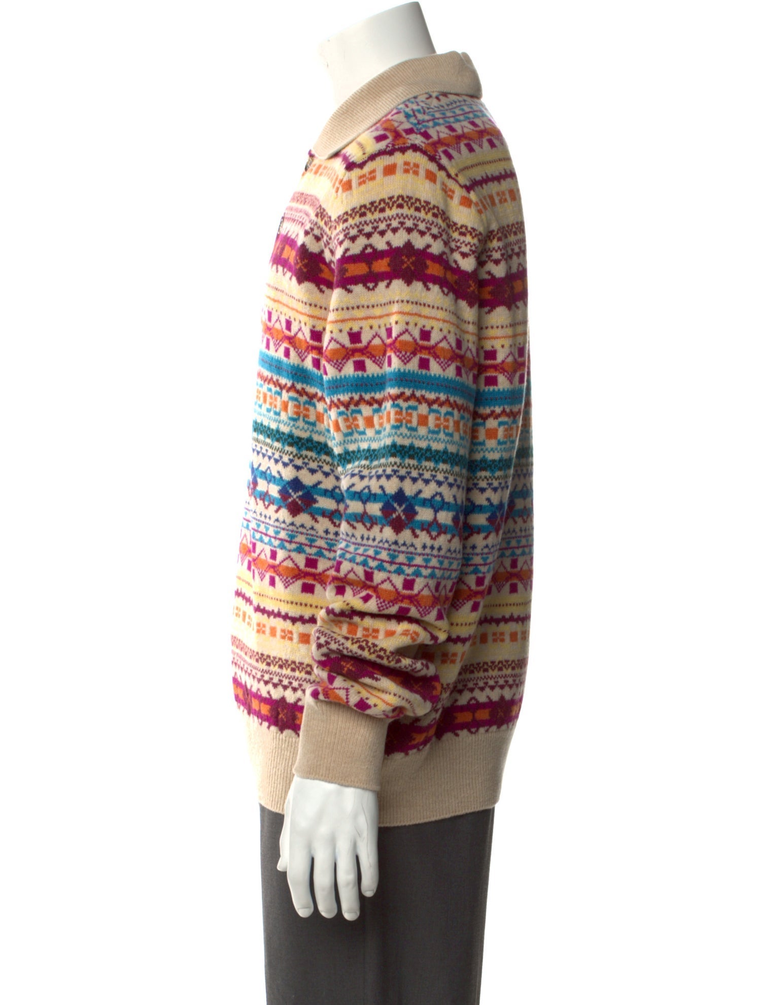 Loewe Wool Striped Polo Sweater w/ Tags