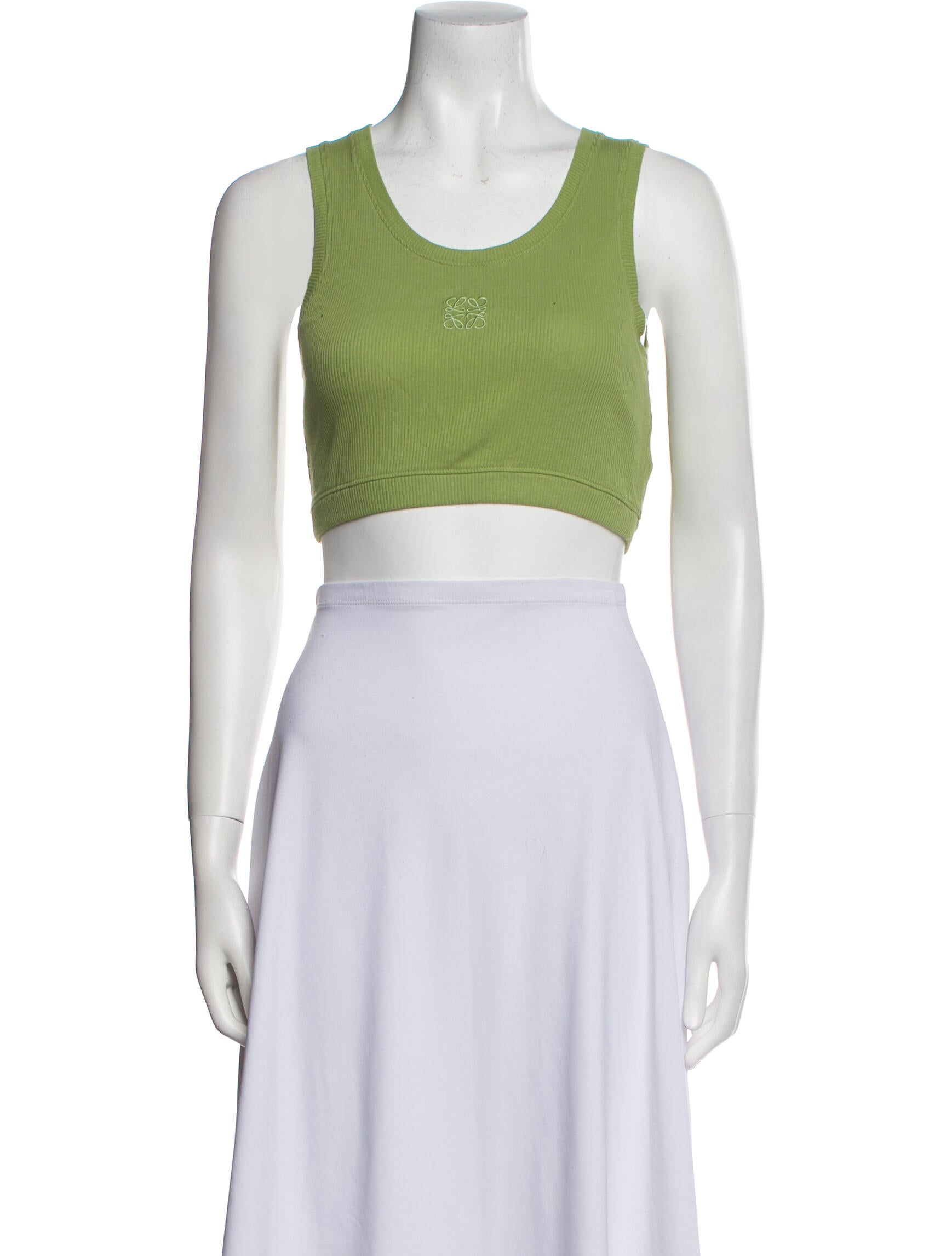 Loewe Anagram Scoop Neck Crop Top
