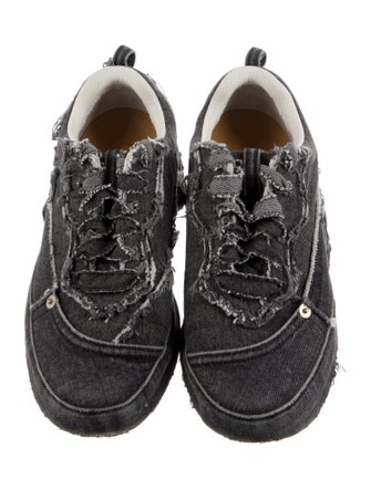 Loewe Denim Raw-Edge Trim Sneakers