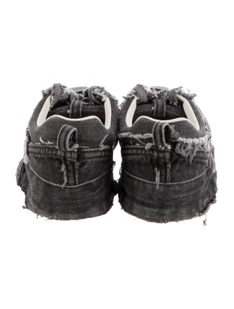 Loewe Denim Raw-Edge Trim Sneakers