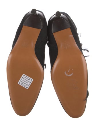 Loewe Denim Distressed Accents Lace-Up Boots