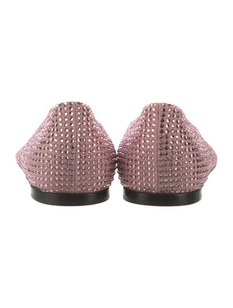 Loewe Suede Crystal Embellishments Flats
