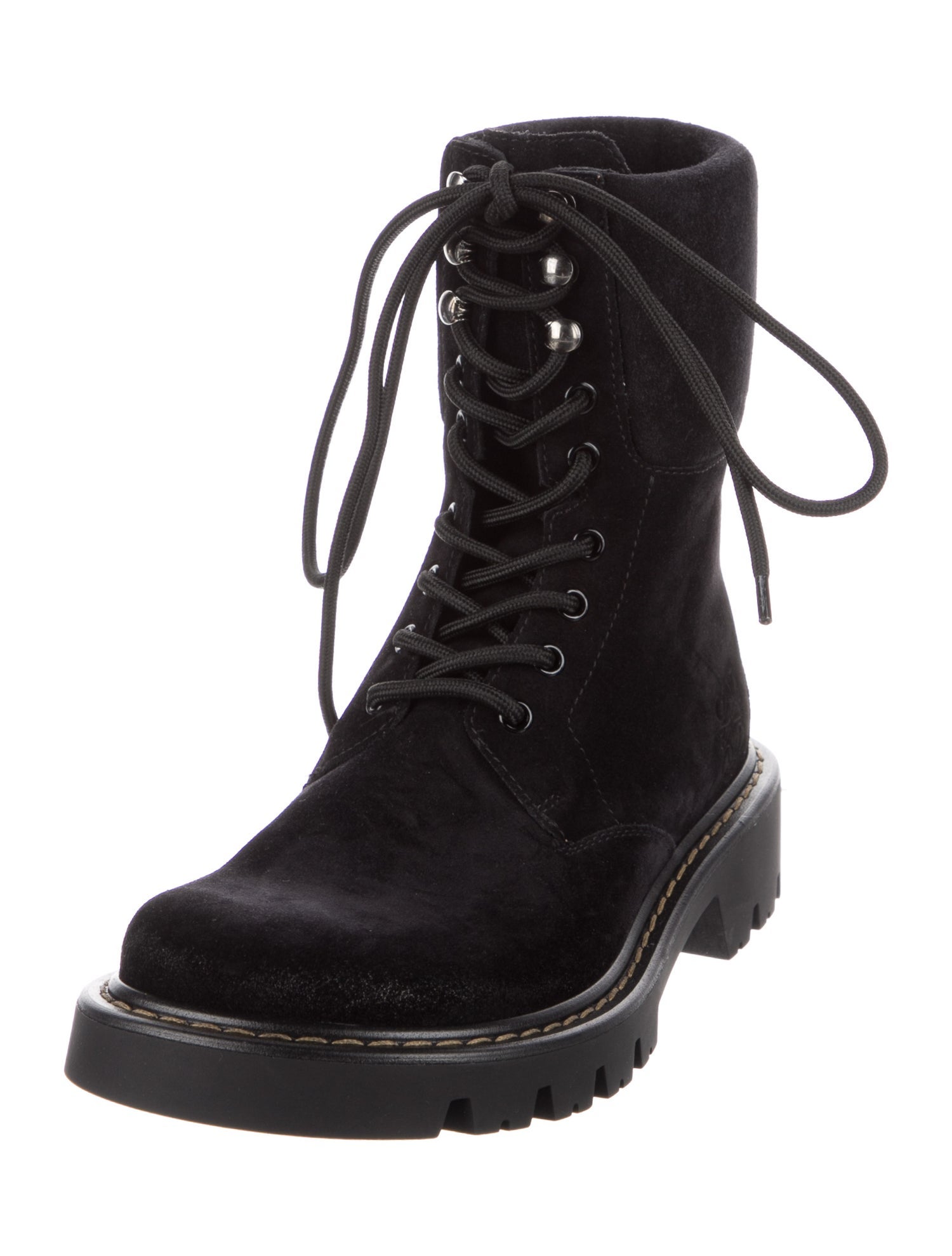 Loewe Suede Combat Boots