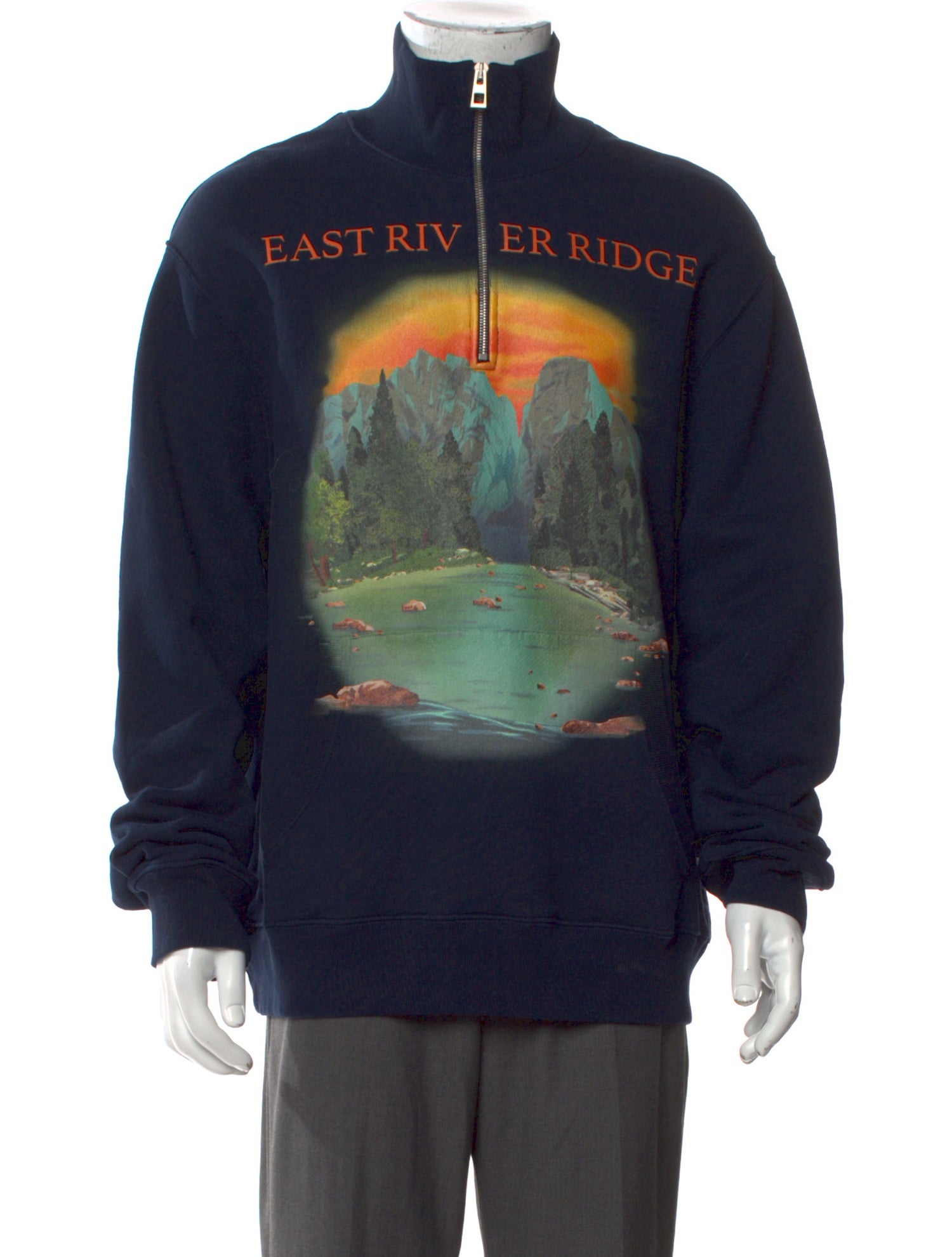 Loewe Graphic Print Mock Neck Sweatshirt w/ Tags