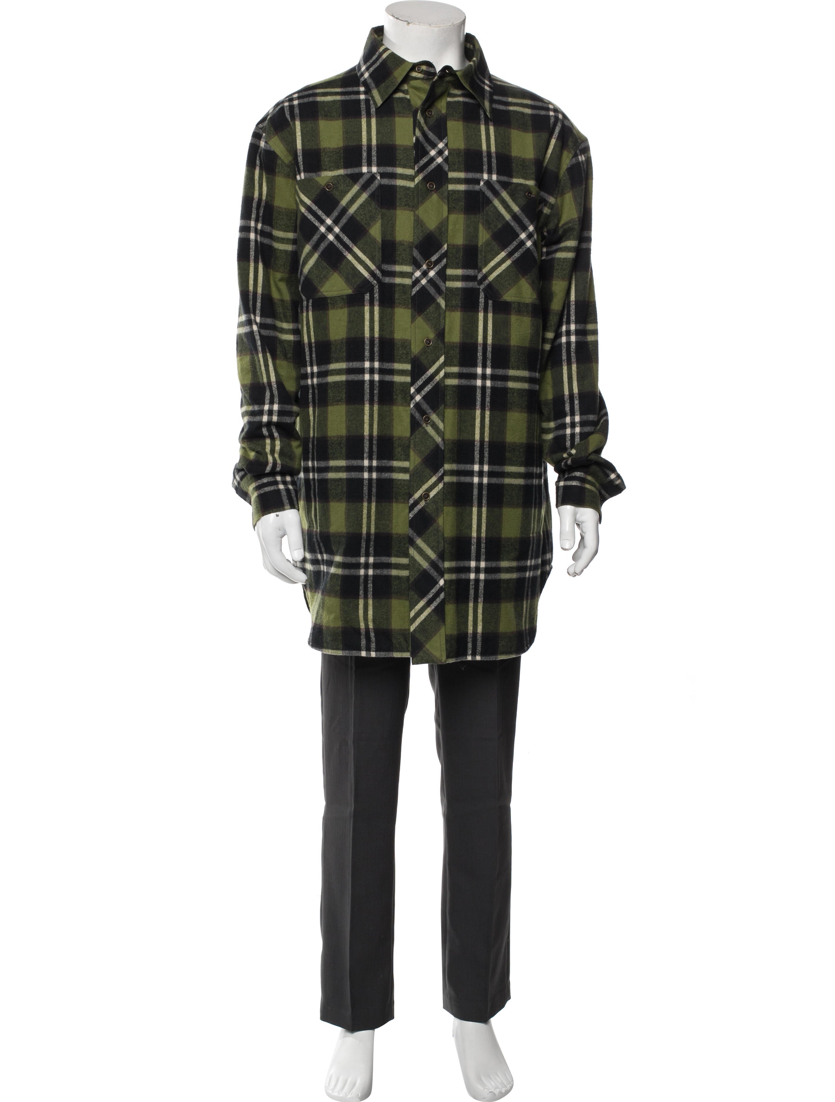 Loewe Plaid Print Long Sleeve Shirt