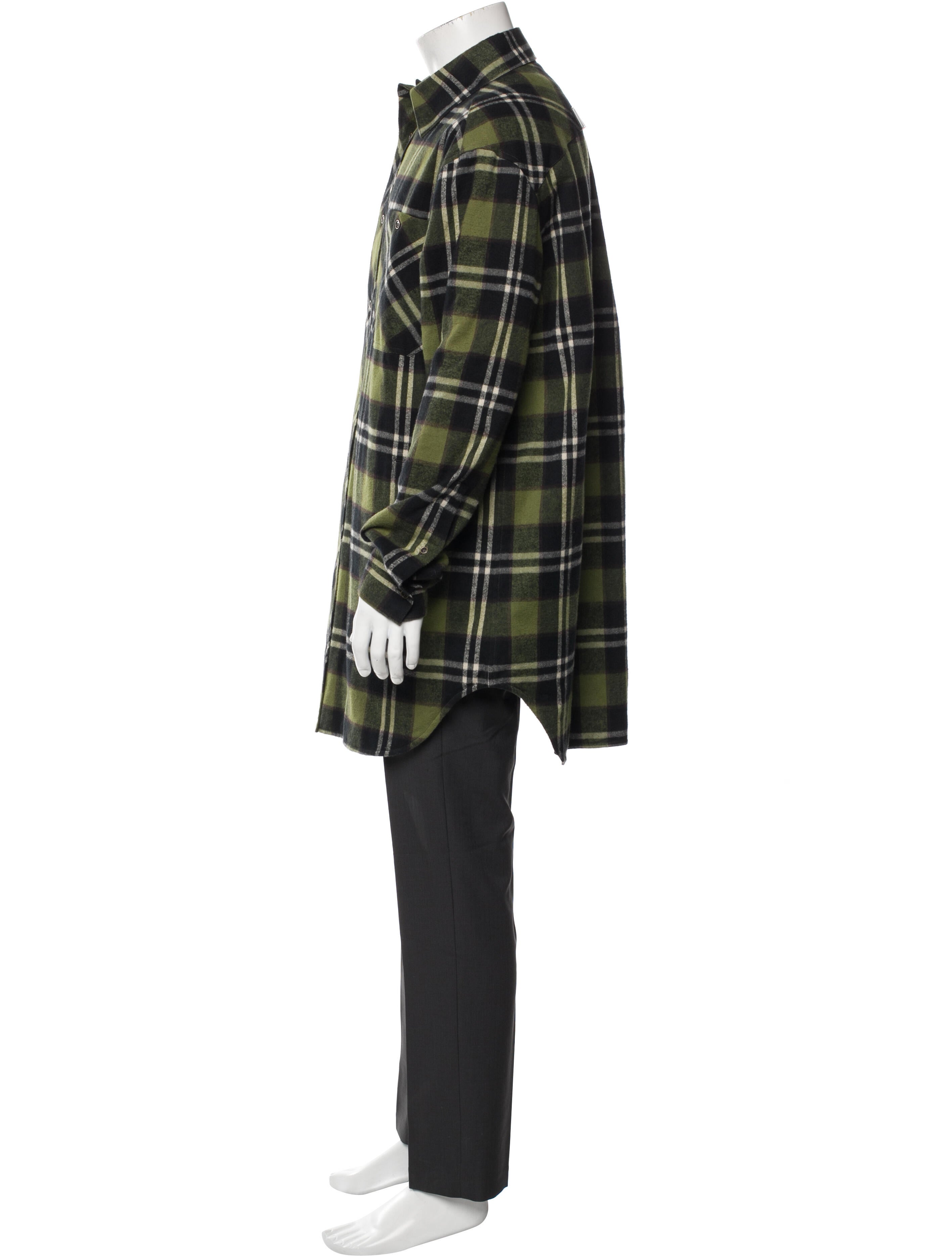 Loewe Plaid Print Long Sleeve Shirt