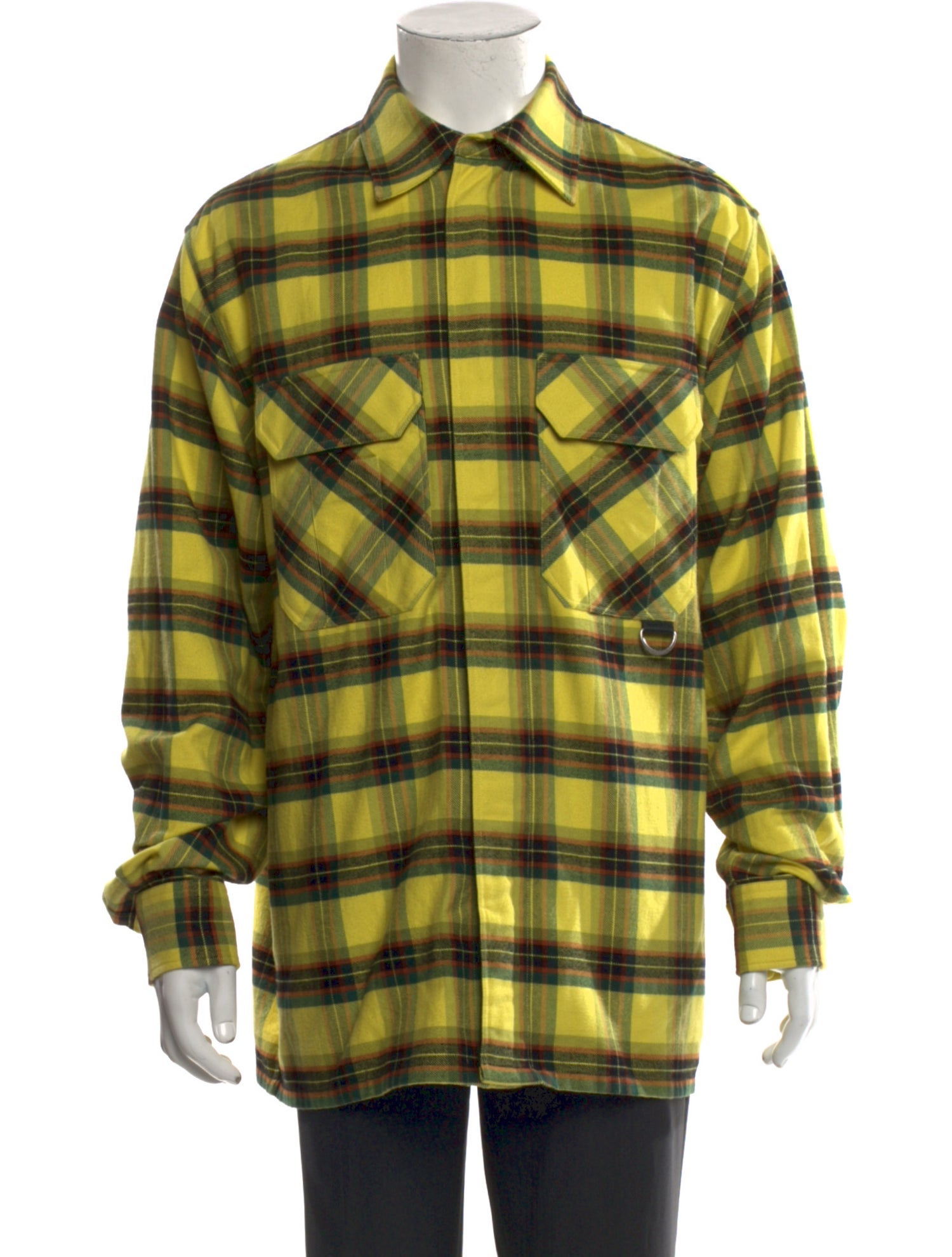 Loewe Plaid Print Long Sleeve Shirt