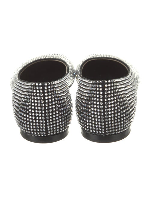 Loewe Suede Crystal Embellishments Ballet Flats