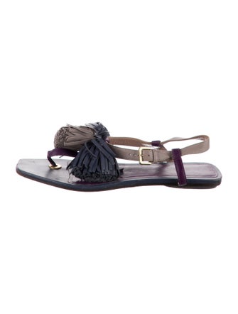 Loewe Leather Slingback Sandals