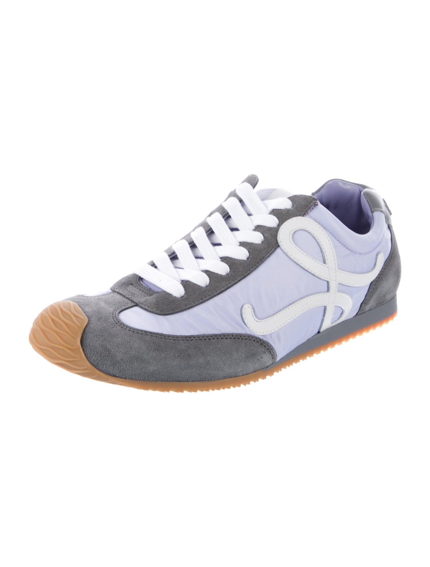Loewe Suede Colorblock Pattern Sneakers