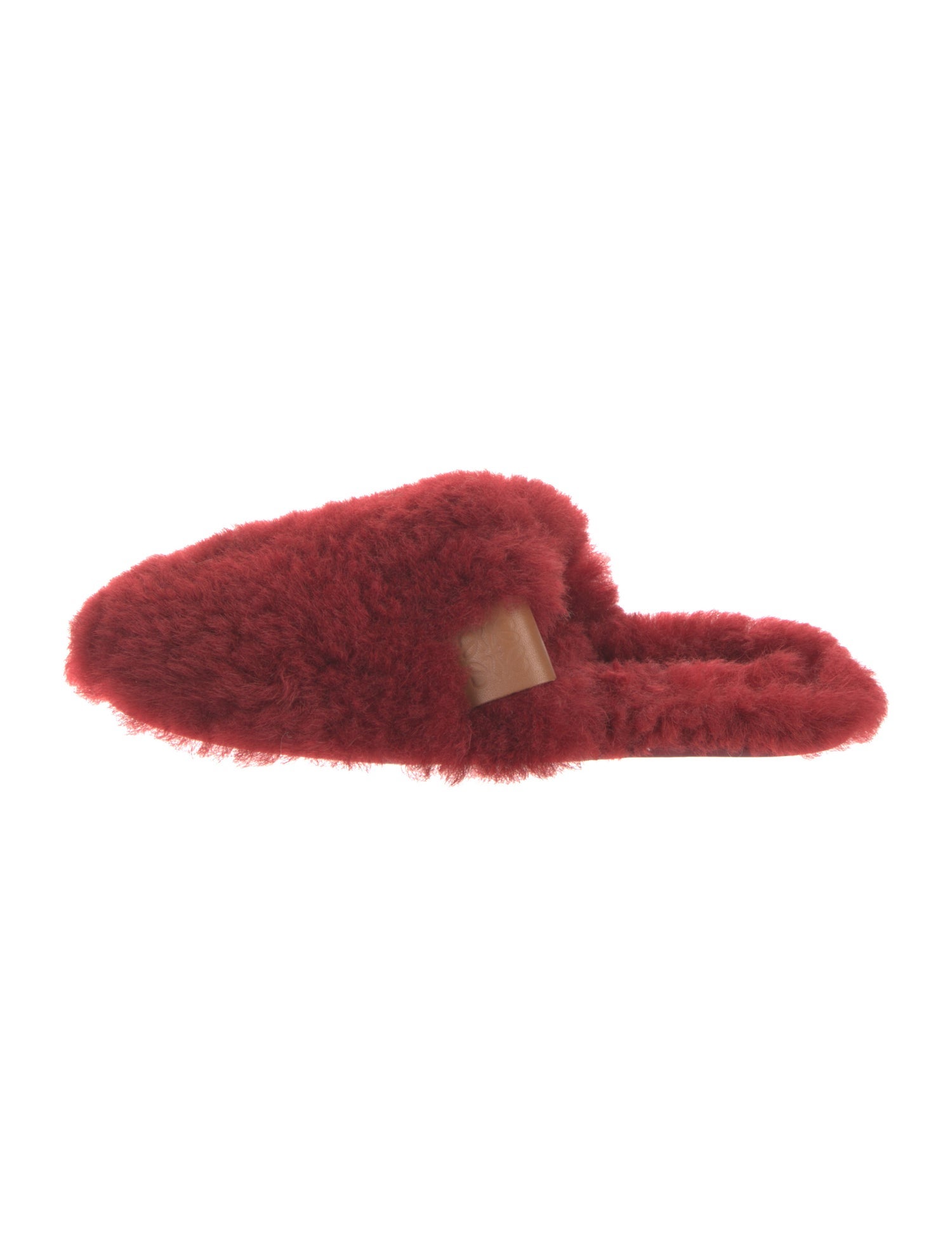 Loewe Signature Logo Shearling Mules