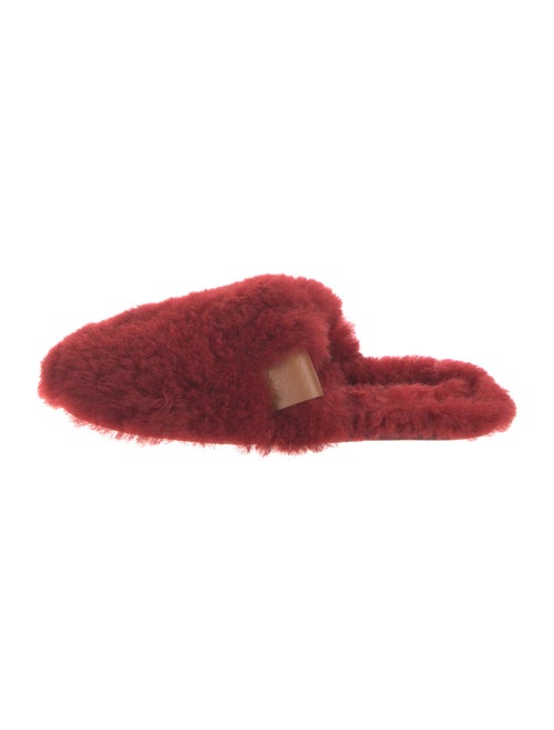 Loewe Signature Logo Shearling Mules