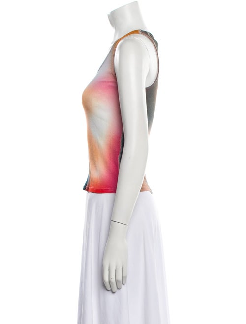 Loewe Tie-Dye Print Scoop Neck Top