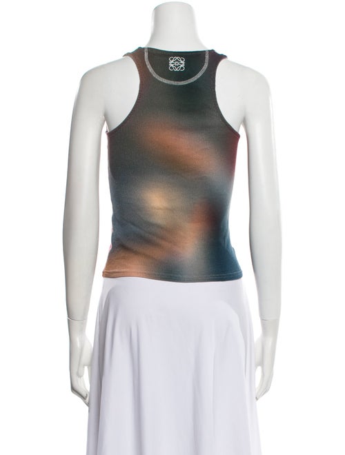 Loewe Tie-Dye Print Scoop Neck Top