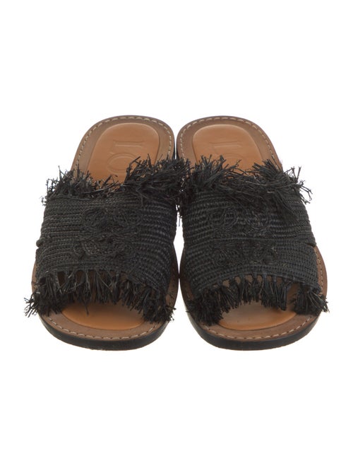 Loewe Raffia Braided Accents Slides