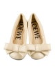Loewe Patent Leather Bow Accents Ballet Flats
