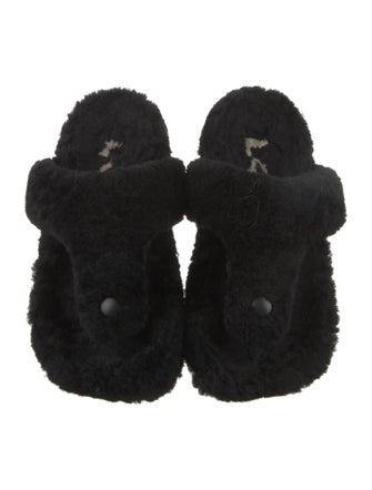 Loewe Fur Fur Trim Slides