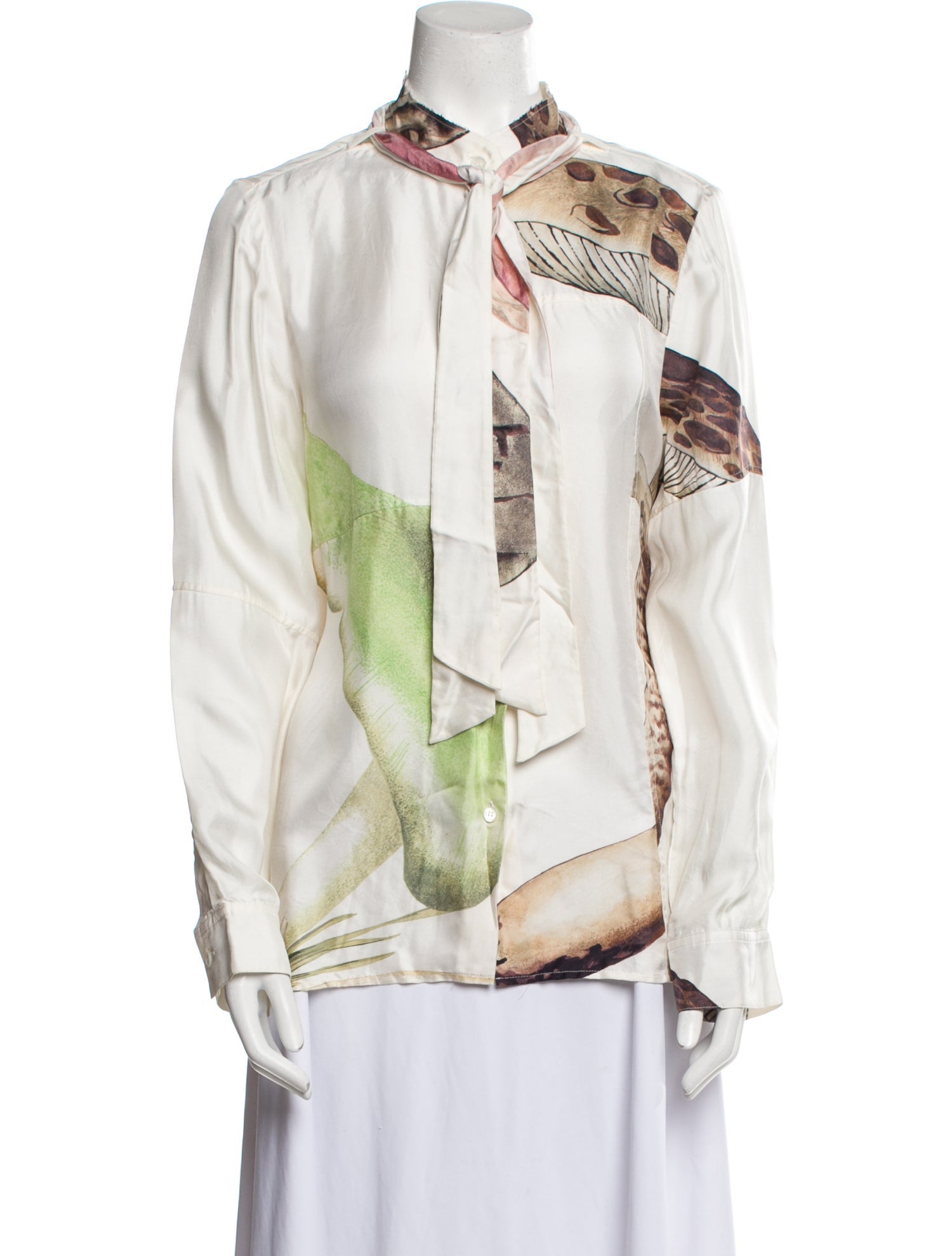 Loewe Silk Printed Button-Up Top