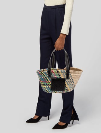 Loewe Raffia Basket Small