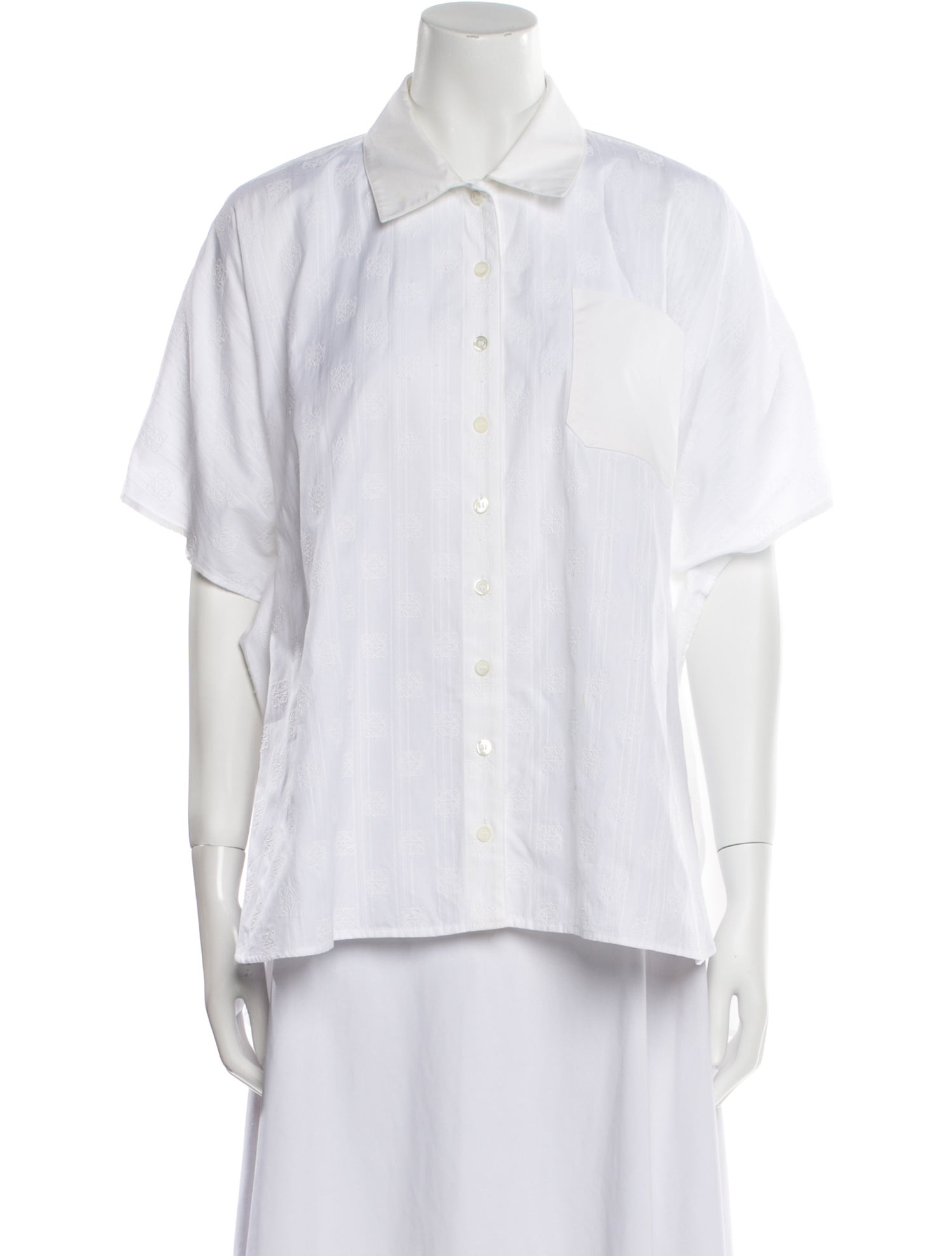 Loewe Short Sleeve Button-Up Top