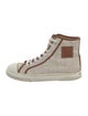 Loewe Canvas Embroidered Accent Sneakers