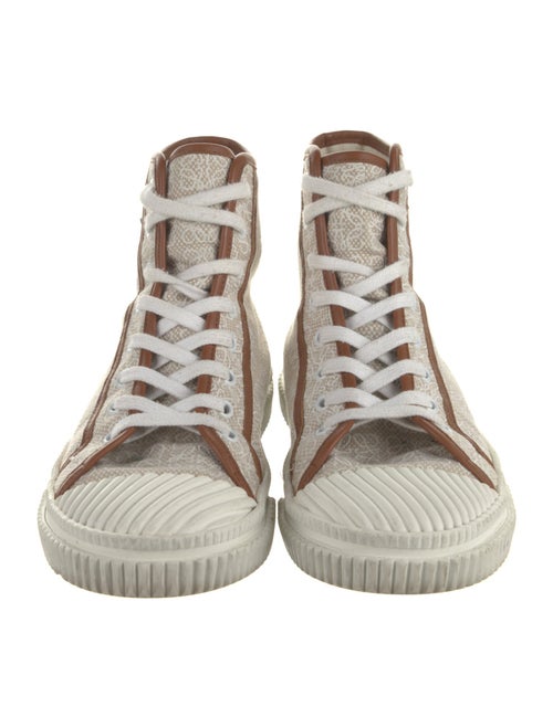 Loewe Canvas Embroidered Accent Sneakers
