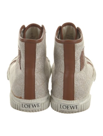 Loewe Canvas Embroidered Accent Sneakers