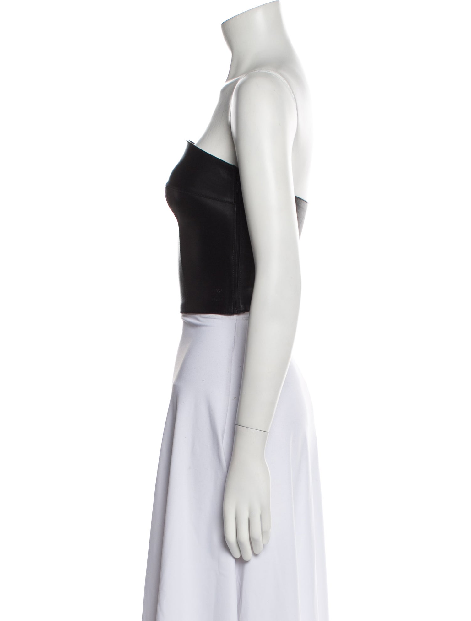Loewe Lamb Leather Strapless Crop Top