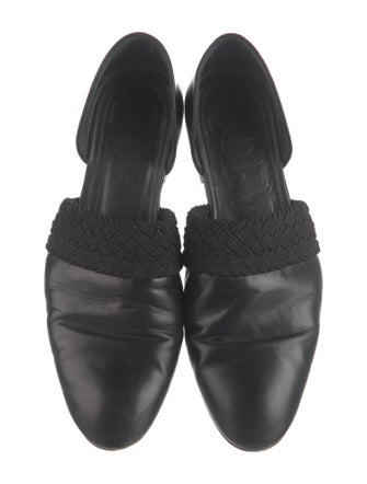 Loewe Leather Braided Accents D'Orsay Flats
