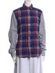 Loewe Plaid Print Long Sleeve Button-Up Top