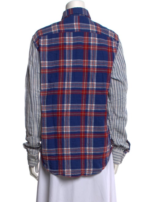Loewe Plaid Print Long Sleeve Button-Up Top