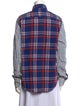 Loewe Plaid Print Long Sleeve Button-Up Top