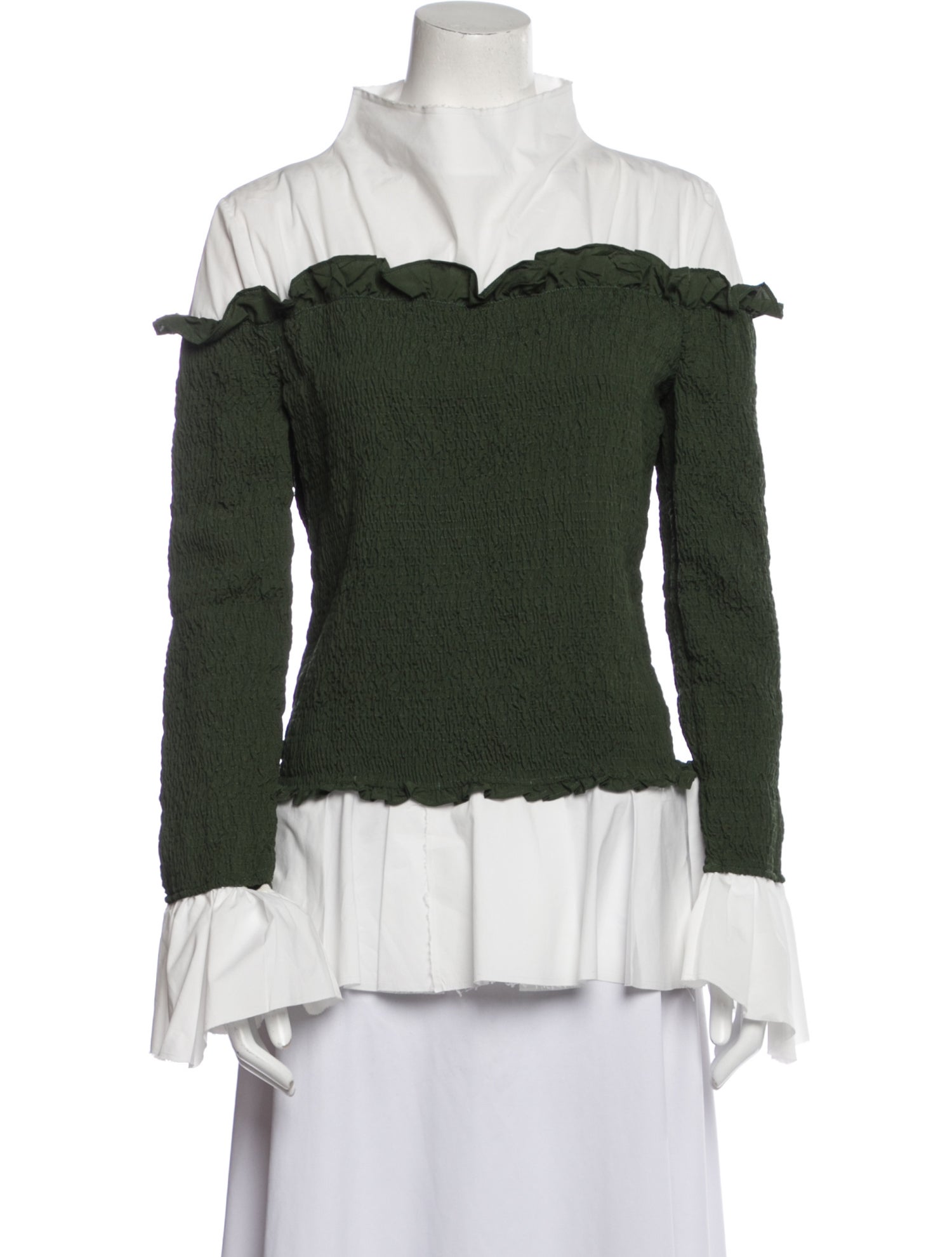 Loewe Mock Neck Long Sleeve Sweatshirt