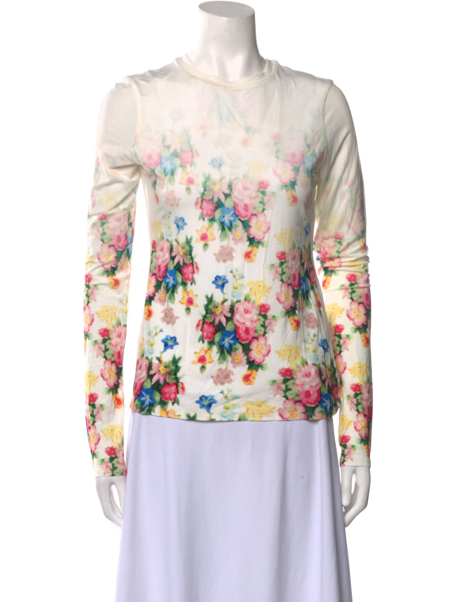 Loewe Floral Print Crew Neck Top