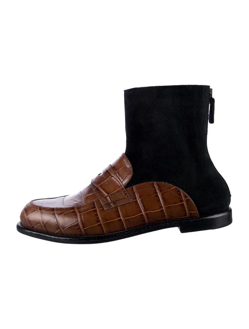 Loewe Leather Printed Chelsea Boots