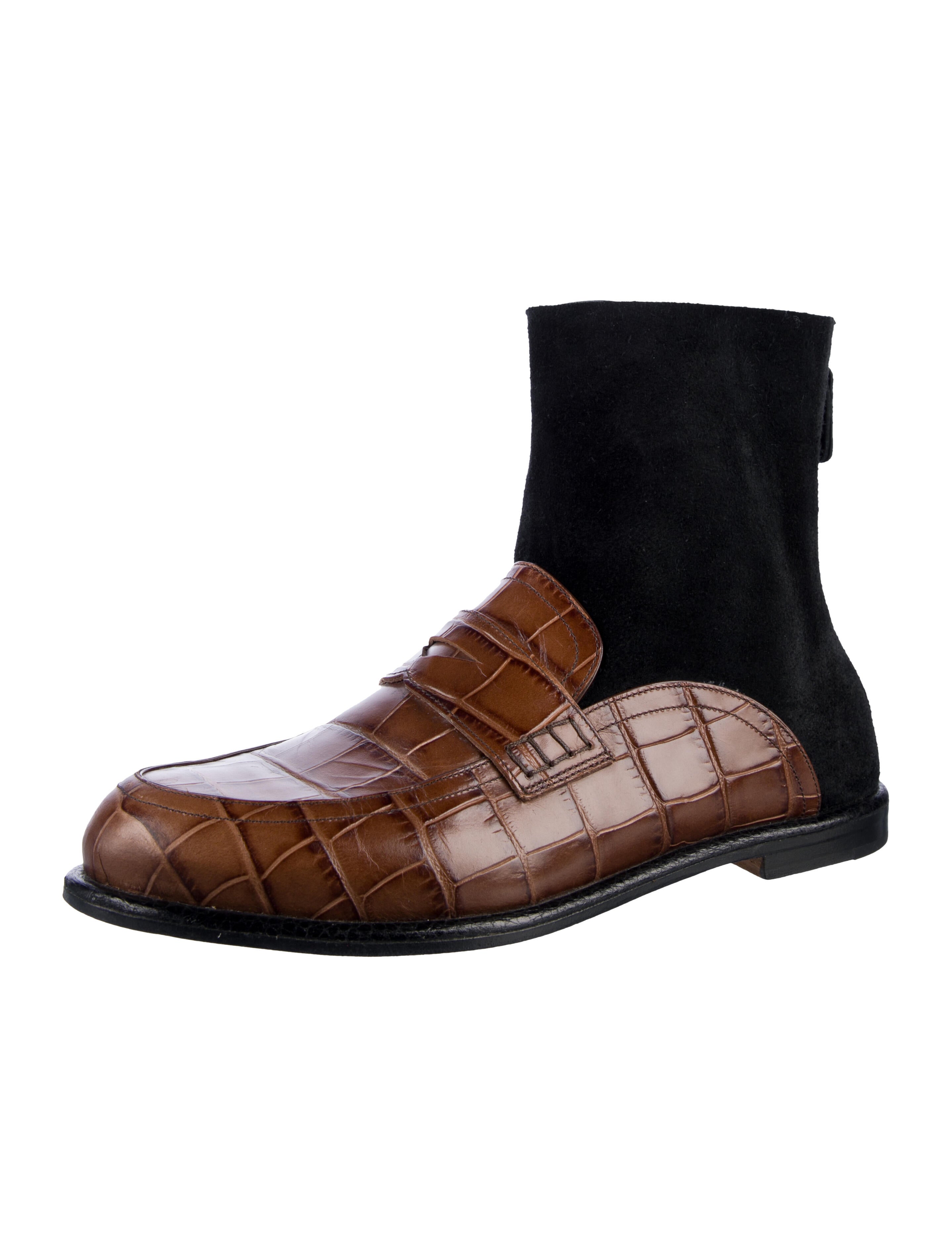 Loewe Leather Printed Chelsea Boots